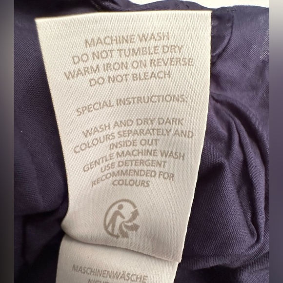 Boden Navy Polka Dot V-neck Peplum Sleeveless Top Size 2 Zip Back Lined - Picture 7 of 10